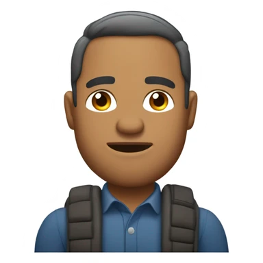 Cara de hombre mayor estilo emoji sticker