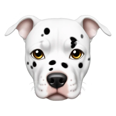 white with black spots pitbull sticker