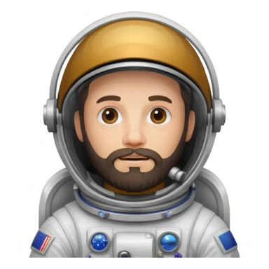 bearded astronout sticker