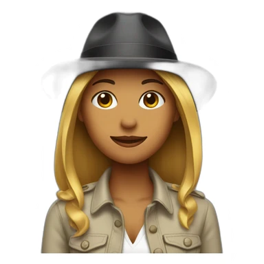 a lesbian wearing a fedora sticker