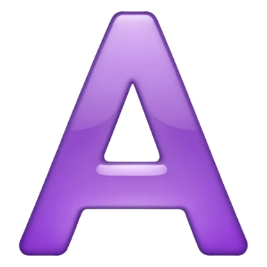 letter a purple sticker