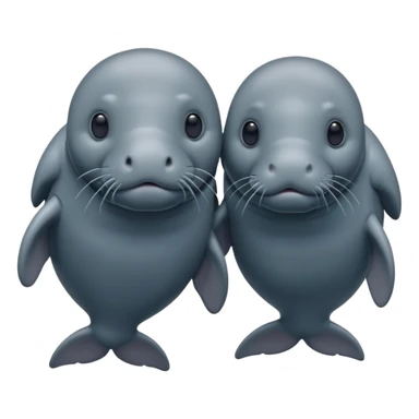two manatees alone sticker