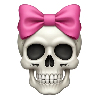 Skull with bows sticker