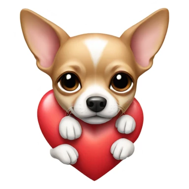 Chihuahua with heart sticker