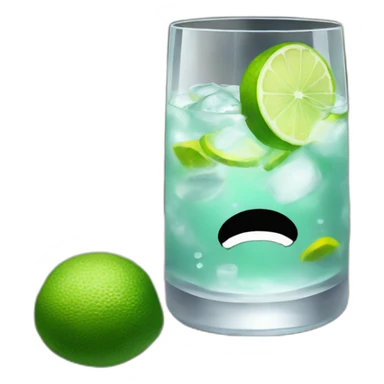 gin and tonic on rocks sticker