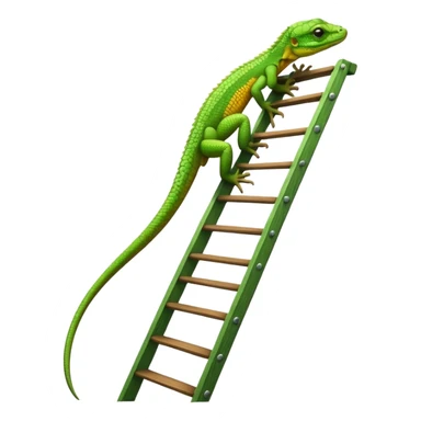 Lizard with ladder sticker
