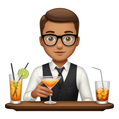 bartender mixing drinks sticker