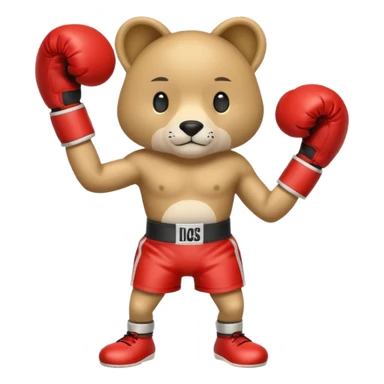 Animal with boxing gloves full body sticker