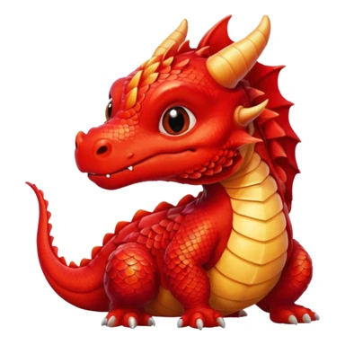 fat choncc baby red dragon sticker