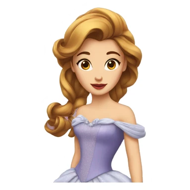 belle in dress sticker