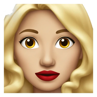 Chanteuse blonde avec du rouge à lèvres  sticker