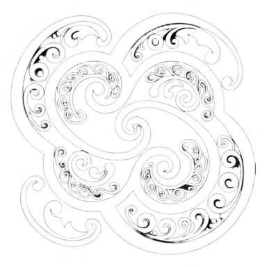 Unity Māori koru design at top sticker