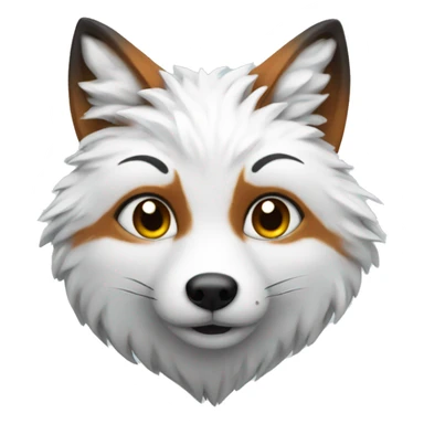 A snow fox which drawing a picture  sticker