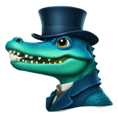 A blue sherlock holmes alligator sticker