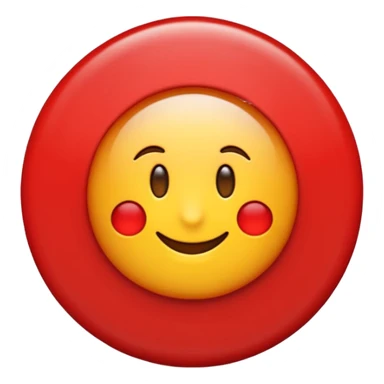 Emoji estilo vectorial de un sol rojo , en el centro un círculo blanco con borde rojo y una letra “U” roja gruesa. Diseño simple, colores sólidos, sin texto adicional, fondo transparente, estilo emoji oficial. sticker
