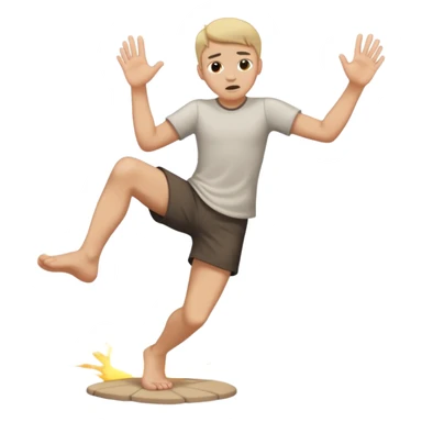 kicking feet sad sticker