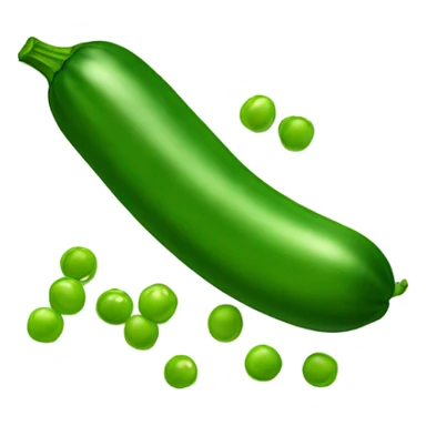 Zucchini with some peas sticker
