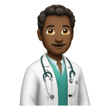 portrait doctor in a robe sticker