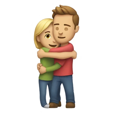 Open arm hug sticker