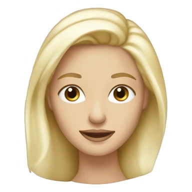 White blond woman with Blue eyes wear golden earrings sticker