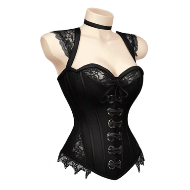 gothic lace corset black sticker