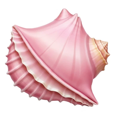 Soft pastel pink conch shell on a clean minimal Caribbean sea backdrop. sticker