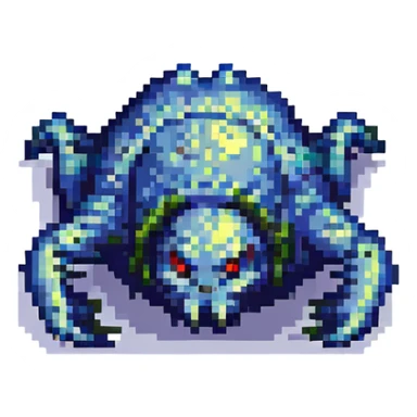 Silent Hill character emote for Twitch, pixel art style, featuring a Lying Figure monster in a crawling pose sticker