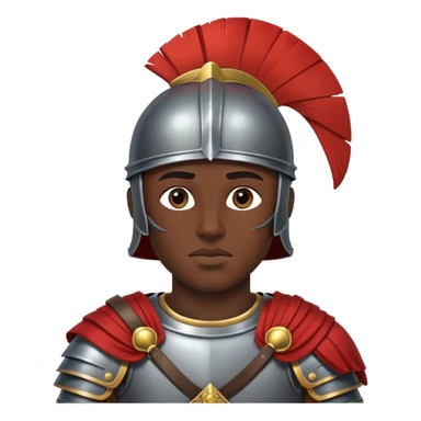 sleek, black roman soldier sticker
