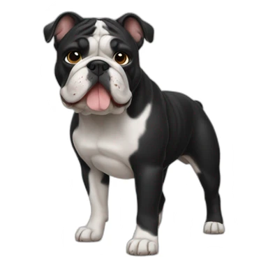 Bulldog French black sticker