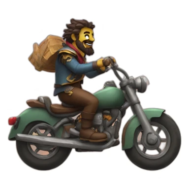 lol bard riding a bike sticker