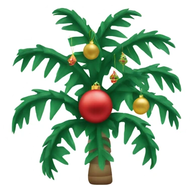 Palm with Christmas decorations sticker