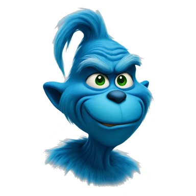 A blue grinch sticker