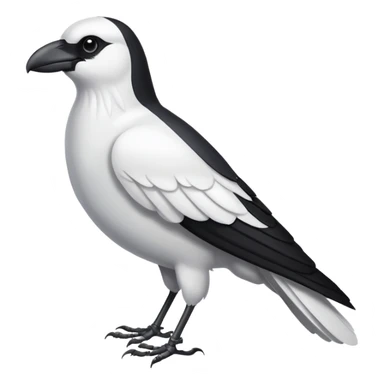 White crow sticker