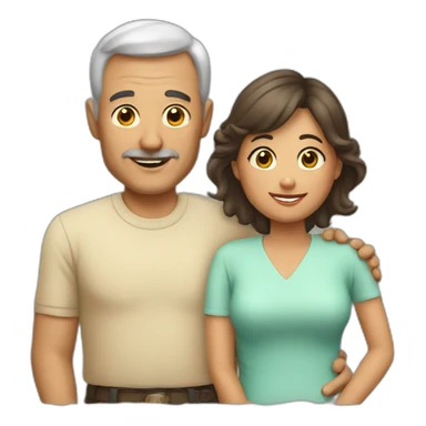 My dad with mom sticker