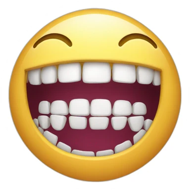 laughing with a lot of teeth sticker