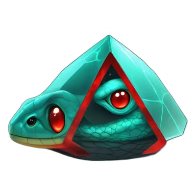 Aquamarine Reptilian with red lasers from the eyes in black suite with black universe and stars on the background sticker