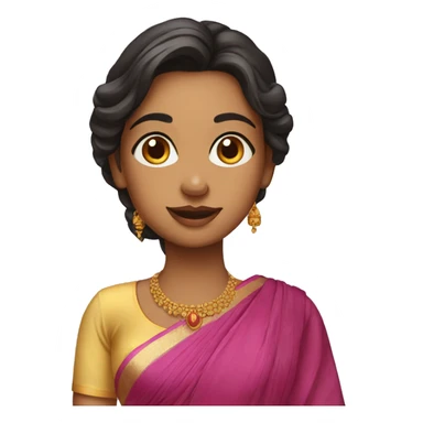 Foreign girl with saree sticker