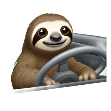 Sloth in car sticker