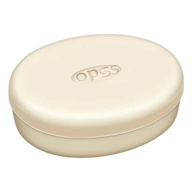 oval white soap sticker