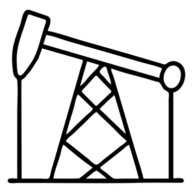 Oil derrick representing Saudi Arabian petroleum industry sticker