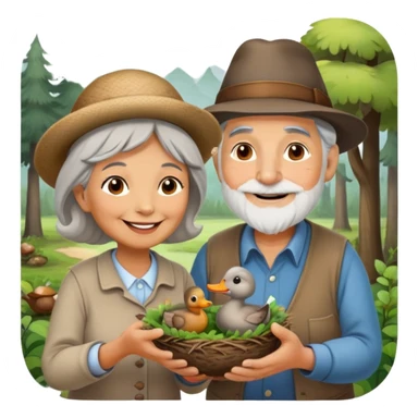 Були собі дід та баба, та не було у них дітей. От вони собі сумують; а далі дід і каже бабі:

– Ходім, бабо, в ліс по грибки!

От пішли, бере баба грибки, коли дивиться – у кущику гніздечко, а в гніздечку качечка сидить.

От вона дідові:

– Дивись, діду, яка гарна качечка!

А дід каже:

– Візьмемо її додому, нехай у нас живе. sticker