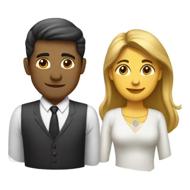 Pareja de mujer blanca y hombre rubio besándose  sticker