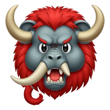 Create a slack emoji of a mastodon who needs to calm down sticker