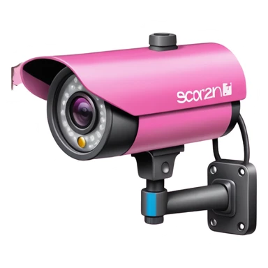 Security Camera pink with graffity sticker
