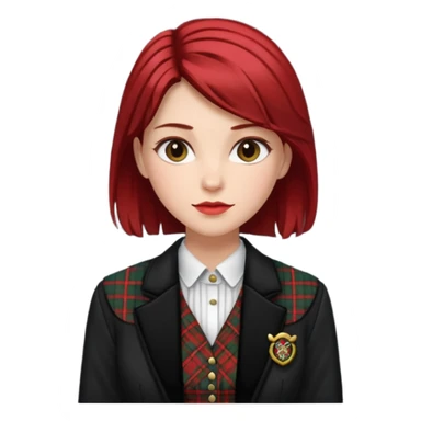 woman wearing scottish traditional clothes sticker