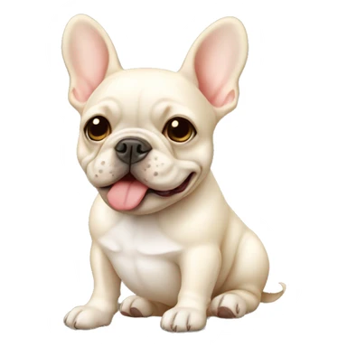 Cream French bulldog  sticker