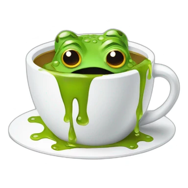 Frog Melting In A Cup sticker