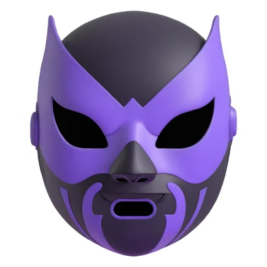 black and lavender luchador mask sticker