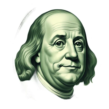 A $100.00 bill sticker