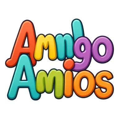 Retro Stickers  AMIGOS sticker